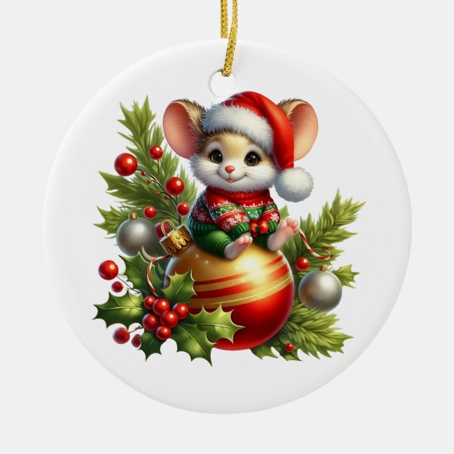 Christmas Mouse Ornament (Front)