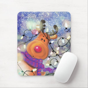 Christmas Mouse Pad Happy Reindeer