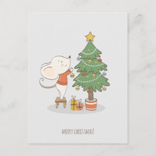 Christmas Mouse Postcard