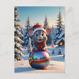 Christmas Mouse Postcard