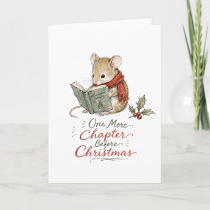 Christmas Mouse Reading Stories Card