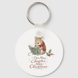 Christmas Mouse Reading Stories Key Ring