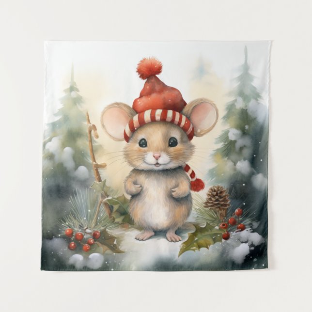 Christmas Mouse Tapestry (Front)