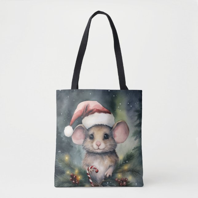 Christmas Mouse Tote Bag (Front)