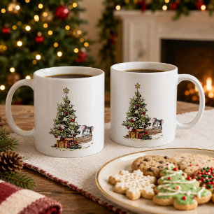 Christmas Mouse Under the Tree Coffee Mug