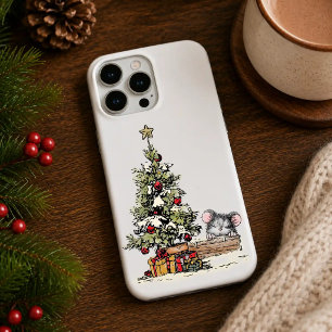 Christmas Mouse Under the Tree iPhone 16 Pro Case