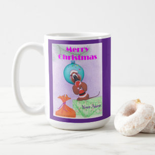 Christmas Mouse wishing Merry Christmas Coffee Mug