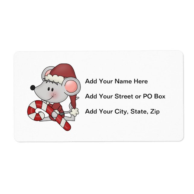 Christmas Mouse With Candy Cane (Front)