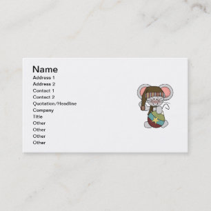 Christmas Mouse With Ornament Business Card