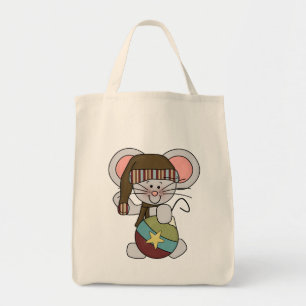 Christmas Mouse With Ornament Tote Bag