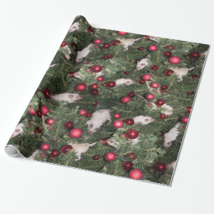 Christmas Mouse Wrapping Paper - Big Print