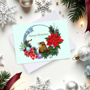 Christmas Mouse Wreath Card