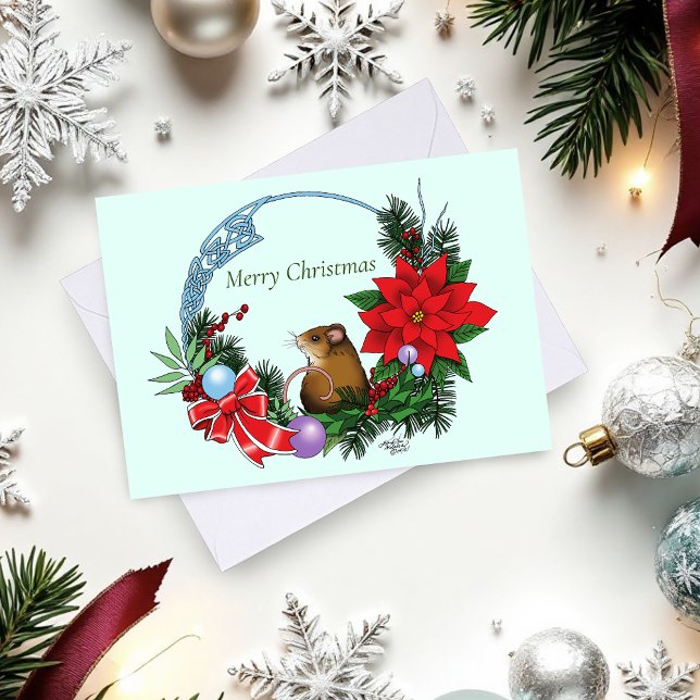 Christmas Mouse Wreath Card (Creator Uploaded)