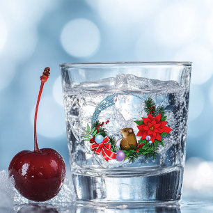 Christmas Mouse Wreath Shot Glass