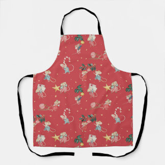 christmas mouse xmas sleigh candycane ornament let apron