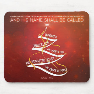Christmas Mousepad - Isaiah 9:6 Bible Verse