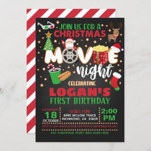 Christmas Movie Birthday Invitation