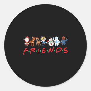 Christmas Movie Character Costume Kids Friends Chr Classic Round Sticker