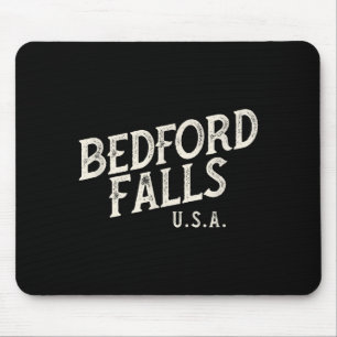 Christmas Movie Clic, Bedford Falls. George Bailey Mouse Pad