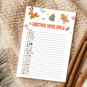 Christmas Movie Emoji Game Holiday Card