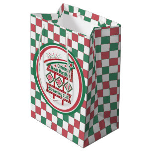 Christmas Movie Marathon Retro Marquee Festive Medium Gift Bag