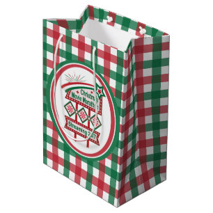 Christmas Movie Marathon Retro Marquee Festive Medium Gift Bag