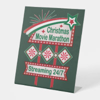 Christmas Movie Marathon Retro Marquee Festive