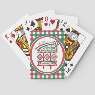 Christmas Movie Marathon Retro Marquee Festive Playing Cards