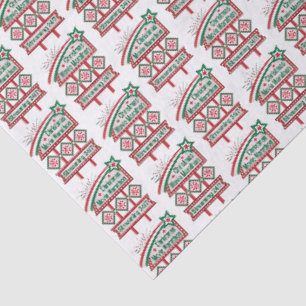Christmas Movie Marathon Retro Marquee Festive Tissue Paper