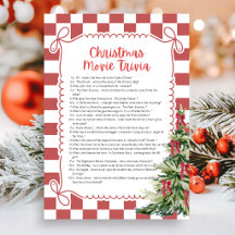 Christmas Movie Trivia Game