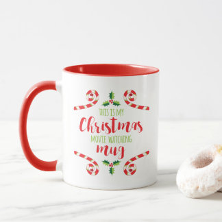 Christmas movie watching mug