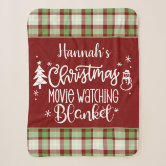 Christmas Movie Watching Sherpa Blanket