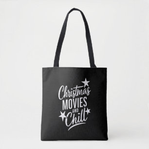 Christmas Movies And Chill Family Xmas Gift Tote Bag