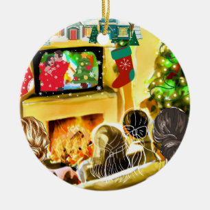 Christmas Movies Ceramic Ornament