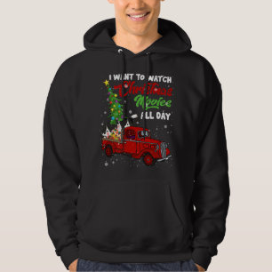 Christmas Movies Funny Border Collie Movies Red Tr Hoodie