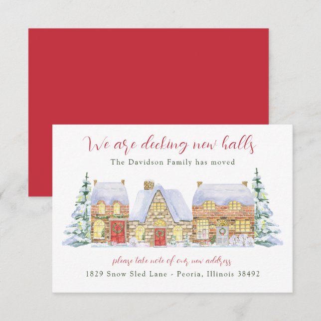 Christmas Moving Announcement - Decking New Halls (Front/Back)