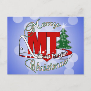 CHRISTMAS MT  Massage Therapist Holiday Postcard