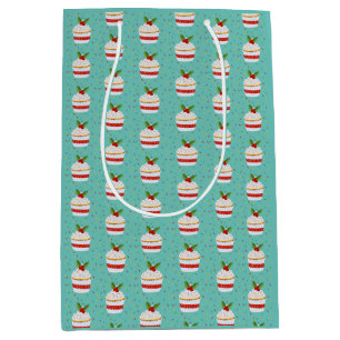 Christmas muffin cupcake cake bundt wrapping paper medium gift bag