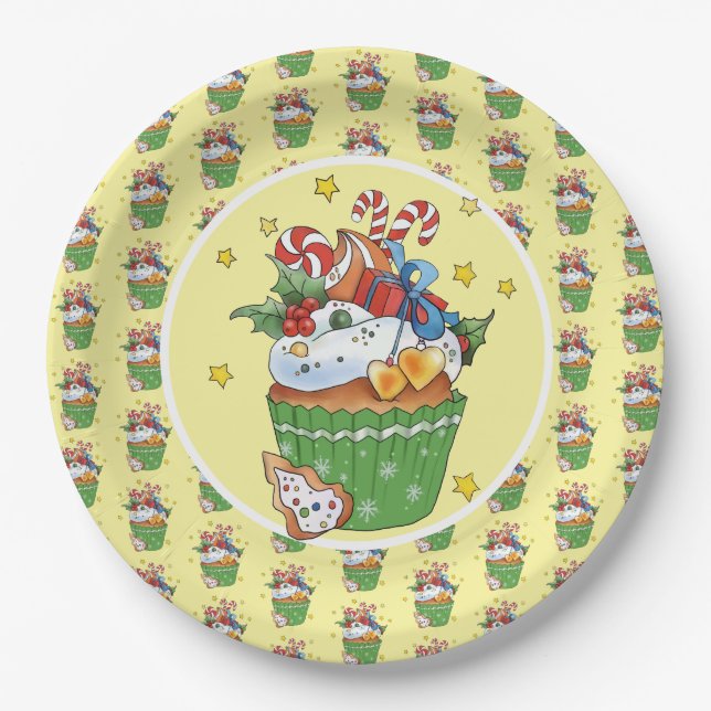 Christmas muffin paper plate (Front)