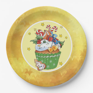 Christmas muffin paper plate