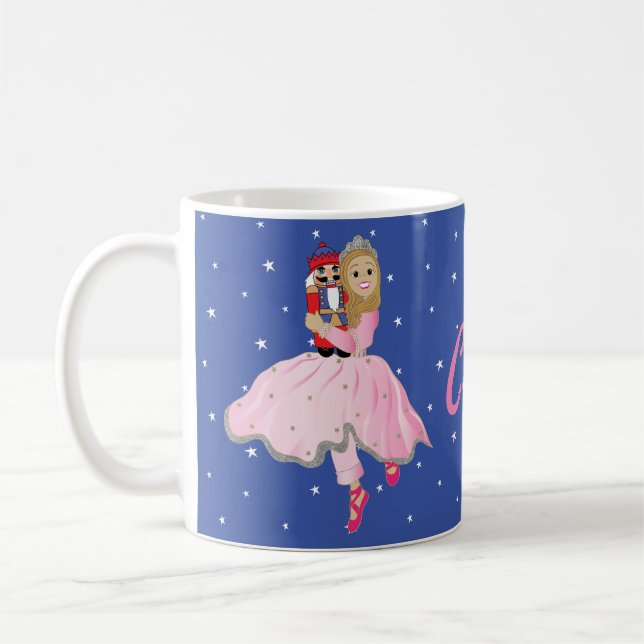 Christmas Mug 11 oz. Nutcracker Ballerina Stars (Left)