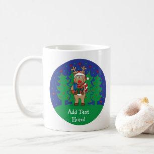 Christmas Mug 11 oz. Reindeer Gifts Personalise