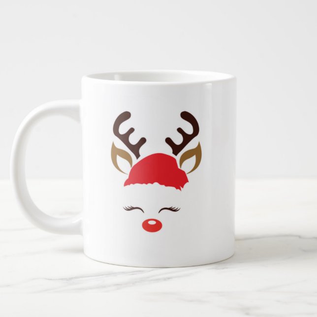 Christmas Mug – Classic Holiday Cocoa & Coffee Cup (Left)