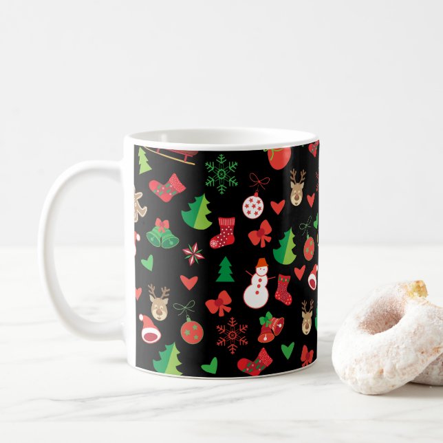 Christmas Mug decoration XMAS Christmassy ornament (With Donut)