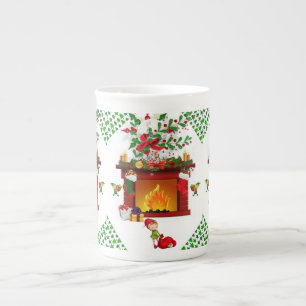 Christmas Mug, Elf Bone China Mug