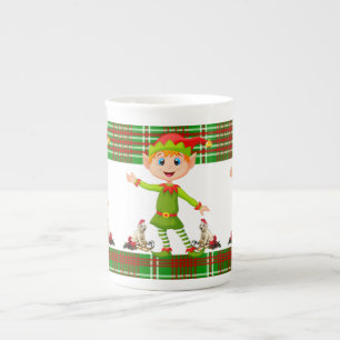 Christmas Mug, Elf, Merry Christmas Bone China Mug