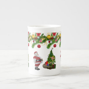 Christmas Mug, Elf, Merry Christmas Bone China Mug