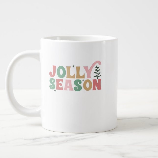 Christmas  Mug – Festive Evergreen Holiday Coc (Left)
