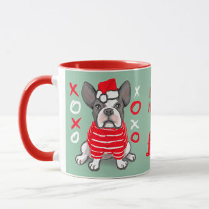 Christmas mug French bulldog fun customisable 