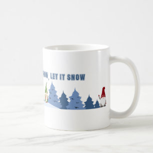 Christmas Mug - Gnomes, Snowman, Pine Trees, Snow